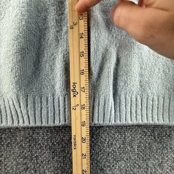 Lacoste Men Sweater Pullover 1/4 Zip Light Blue Knit Pure Wool Croc Logo Adult - Picture 8 of 14